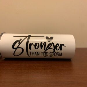 White Tumbler with Inspirational Quote